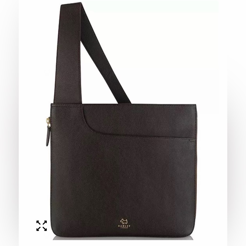 Radley London Brown Pebbled Leather Crossbody Messenger Bag